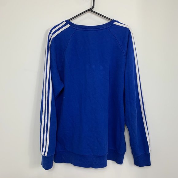 Adidas Football Sweatshirt Mens Size XL Blue Cotton Pullover Sportswear - Picture 3 of 7